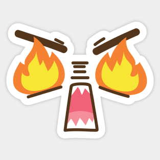 Raging Cute Face Sticker